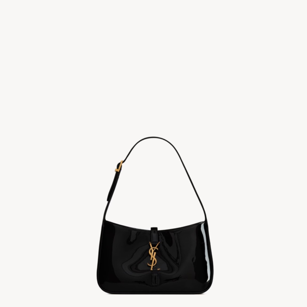YSL Yves Saint Laurent LE 5 À 7 IN PATENT LEATHER
BLACK PURSE